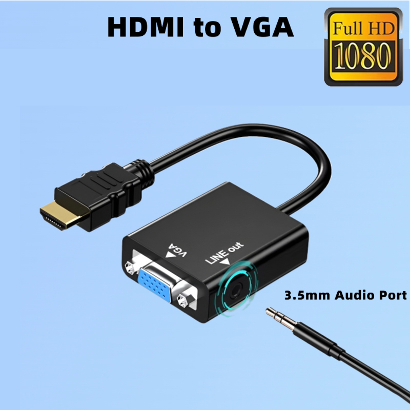 Hdmi Vga Adapter - HDMI-compatible to VGA With Audio HDMI
