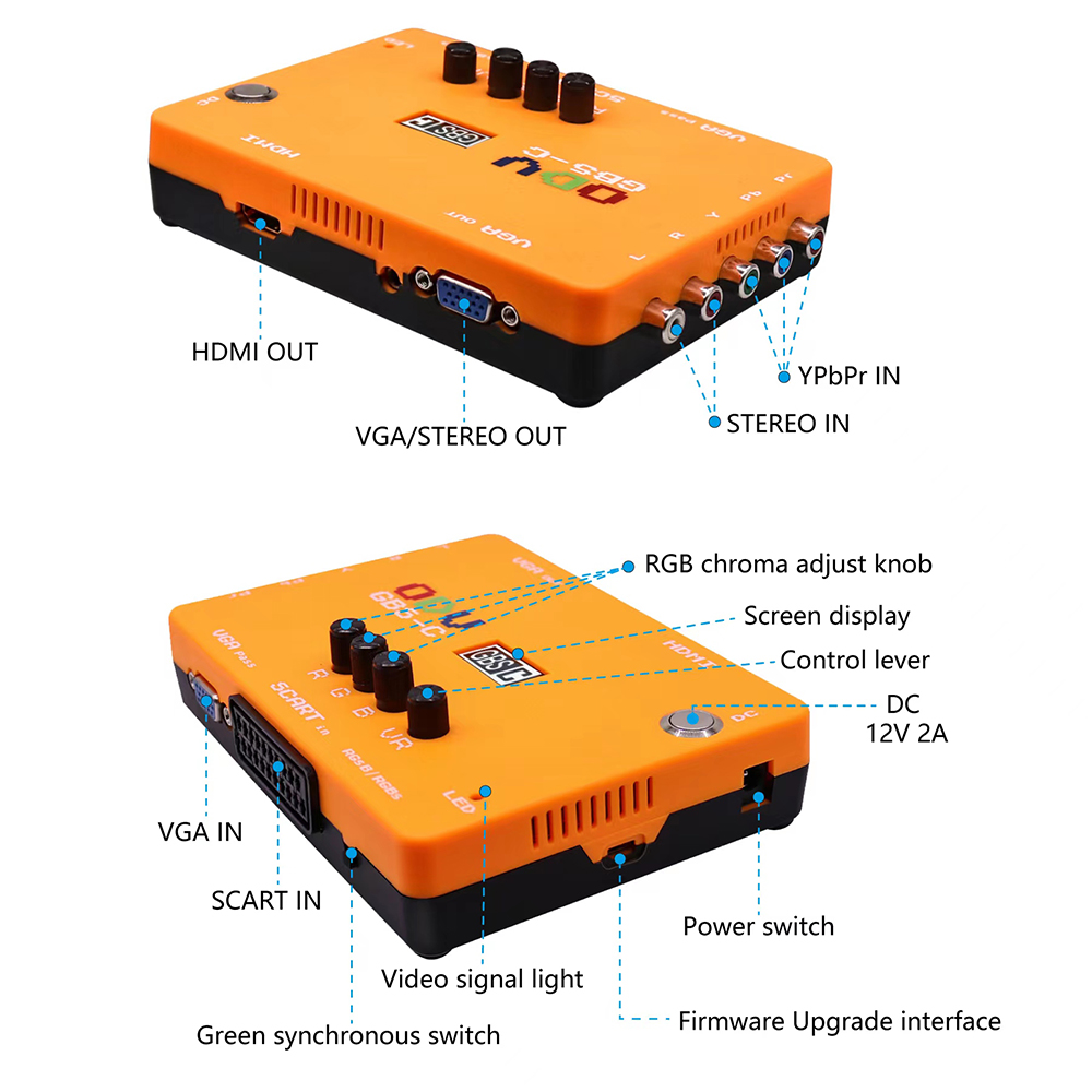 Hdmi Vga Adapter - ODV-GBS-C Component/VGA/Scart to VGA/HDMI-Compatible Scan Converter
