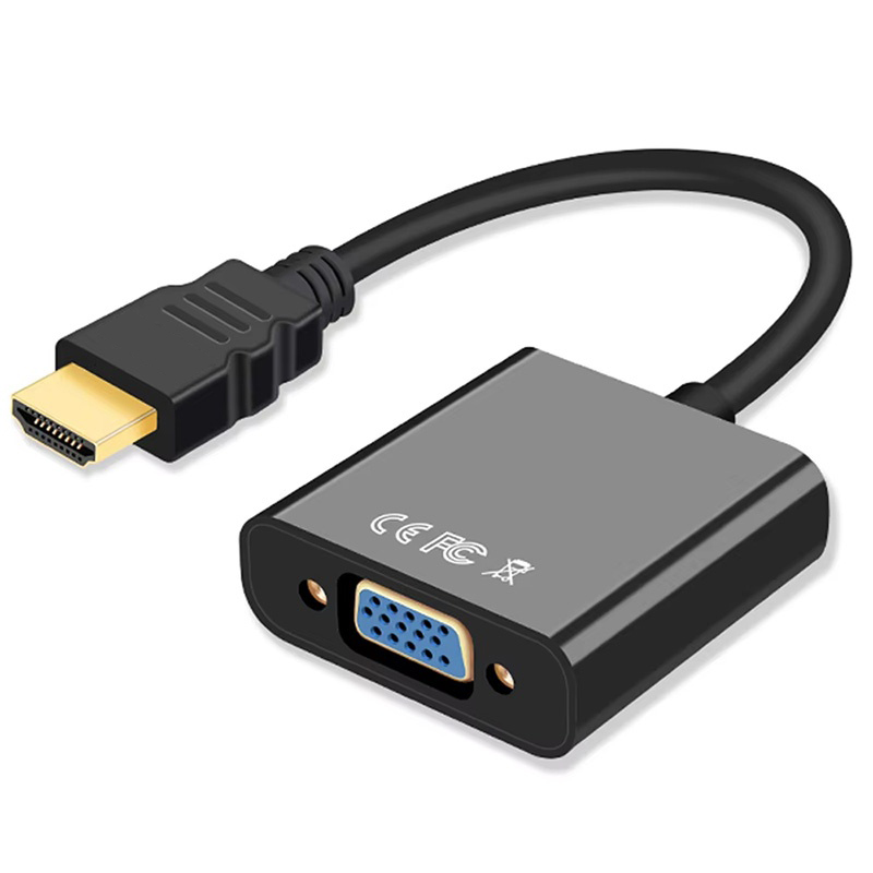Hdmi Vga Adapter - Audio Power Port HDMI-compatible To VGA