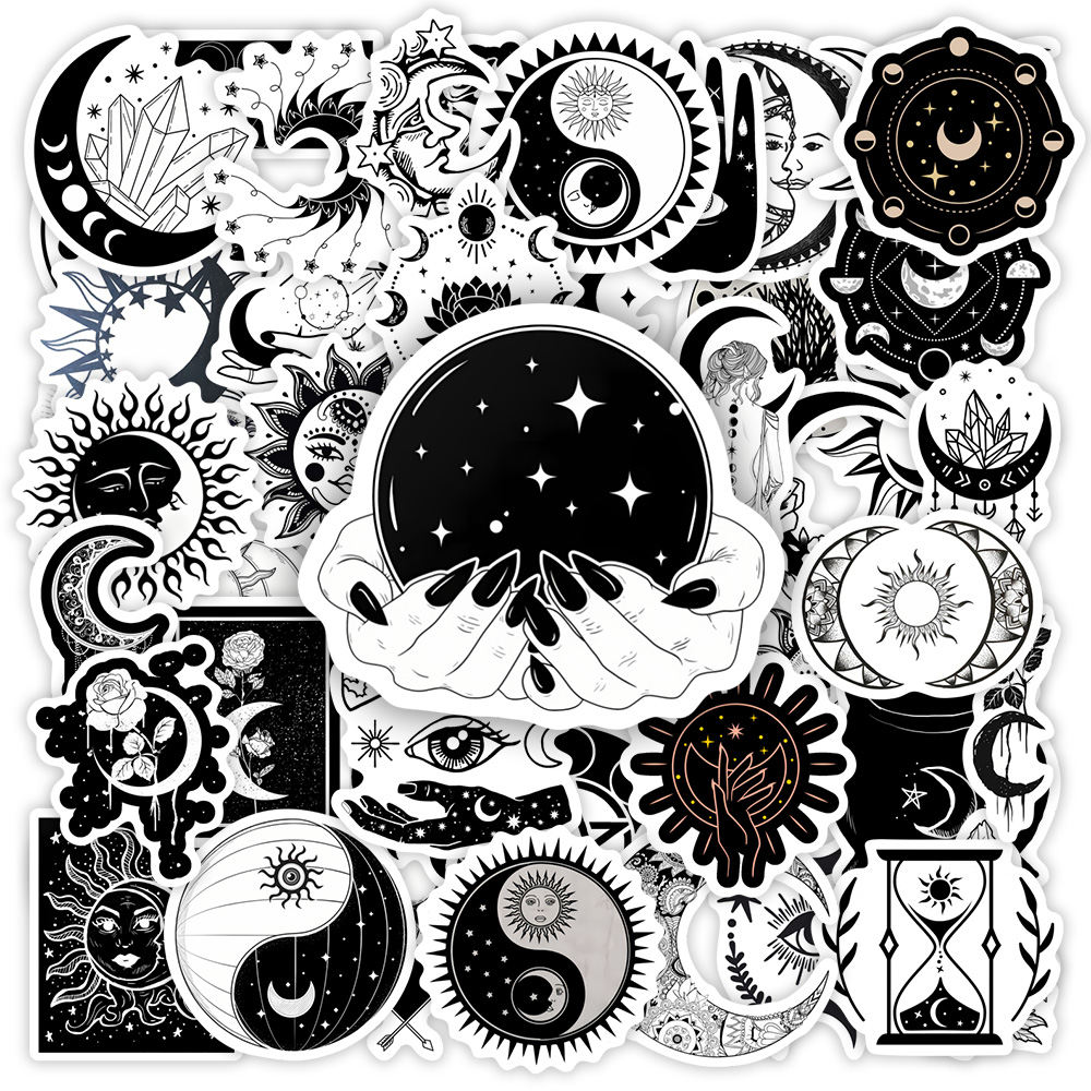 Laptop Accessories Cool - Cool Gothic Moon Aesthetic Stickers DIY