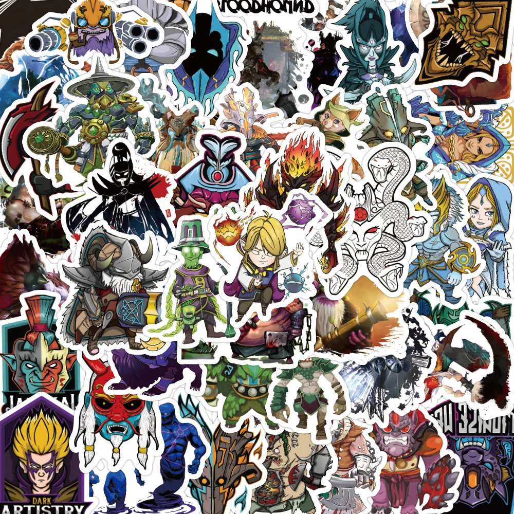 Laptop Accessories Cool - 10/50Pcs Dota 2 Game Funny Cartoon