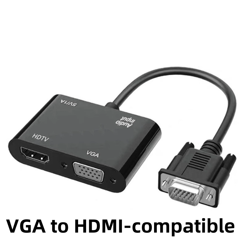 Hdmi Vga Adapter - VGA(Host) to VGA/HDMI-compatible Display Adapter with