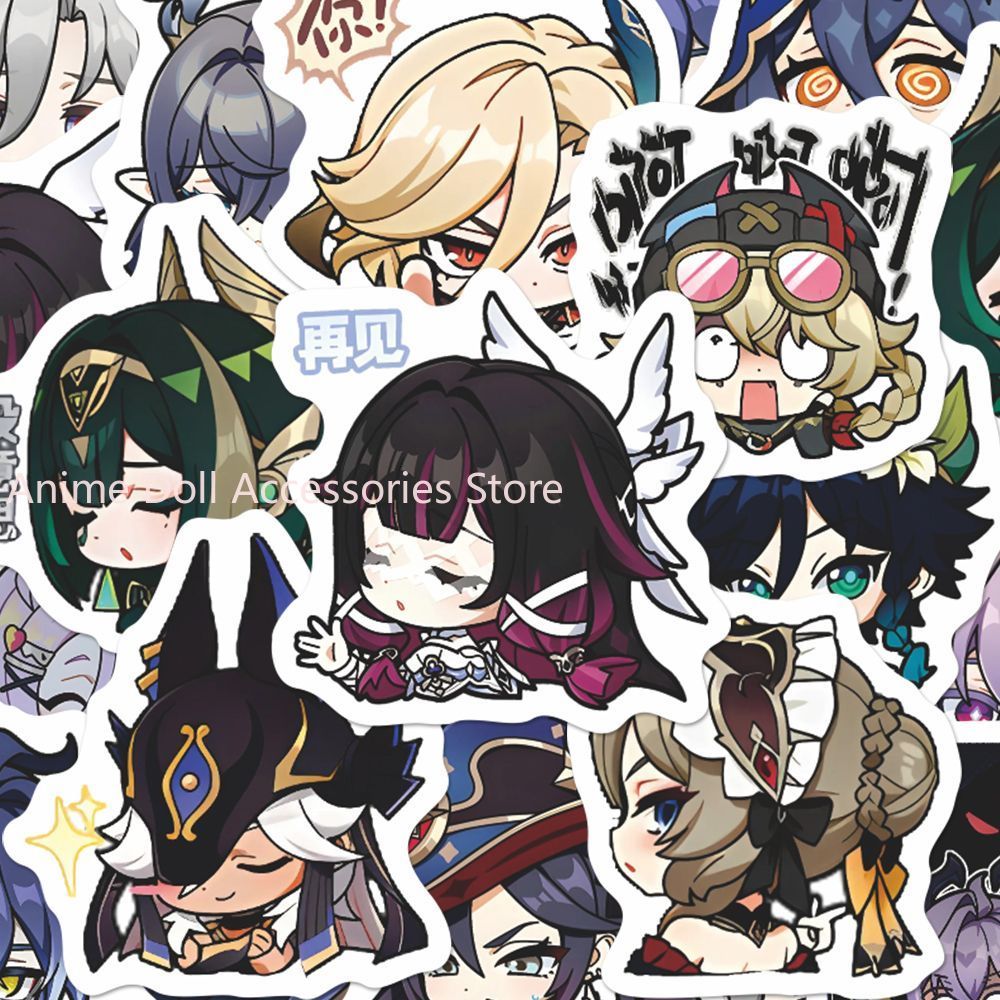 Laptop Original Accessories - 64PCS Genshin Impact Moon Maiden Anime