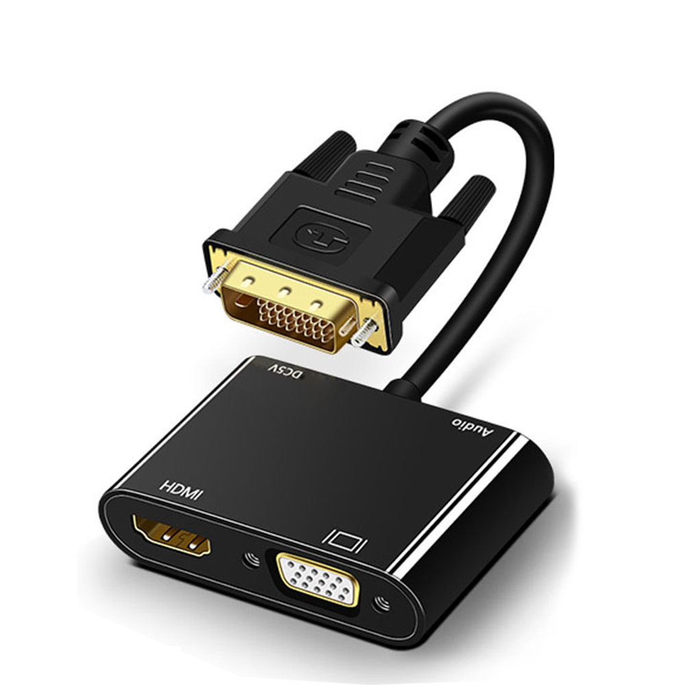 Hdmi Vga Adapter - 1080P DVI to VGA HDMI Splitter