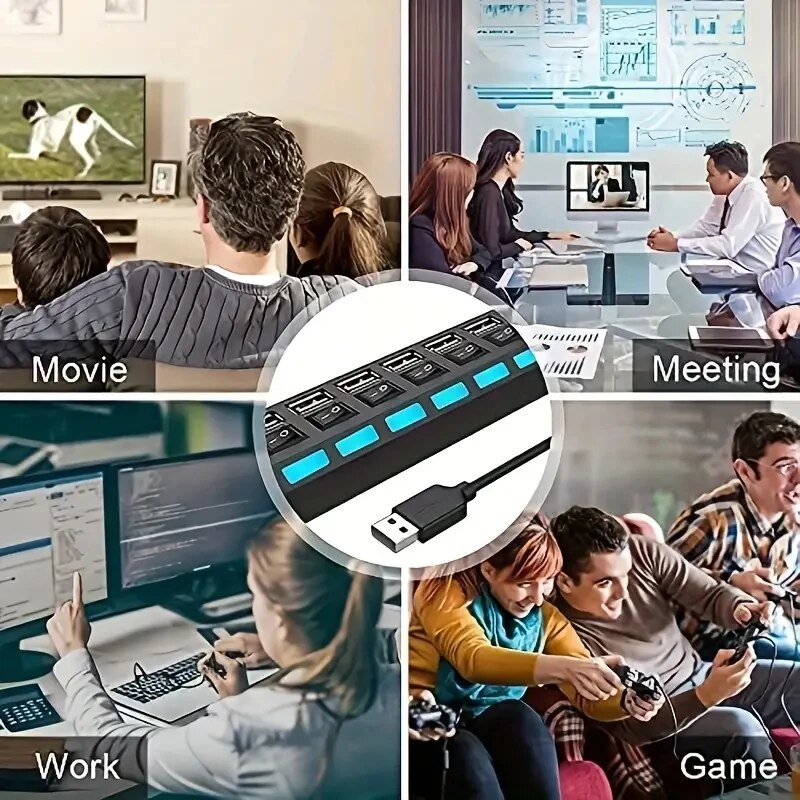 High Speed 4/7 Ports USB HUB 2 - đánh giá và giá Laptop Accessories Hub
