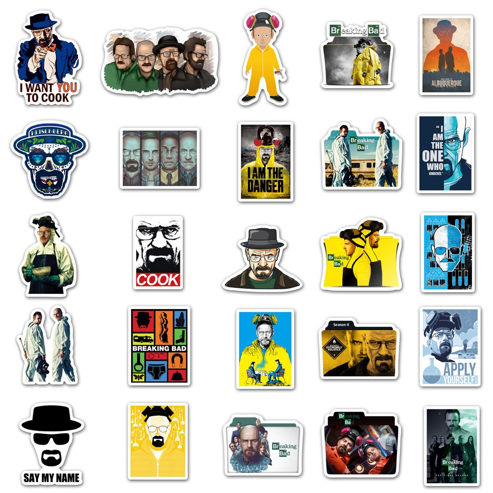 50pcs TV Show Breaking Bad Sti - đánh giá và giá Laptop Accessories Cool