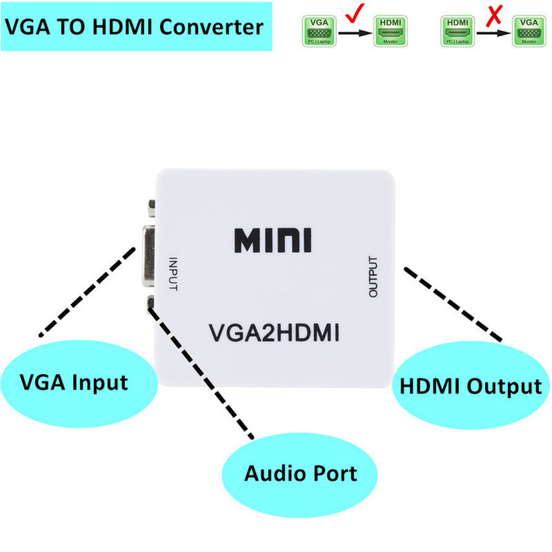 VGA To HDMI-Compatible Video A - đánh giá và giá Hdmi Vga Adapter