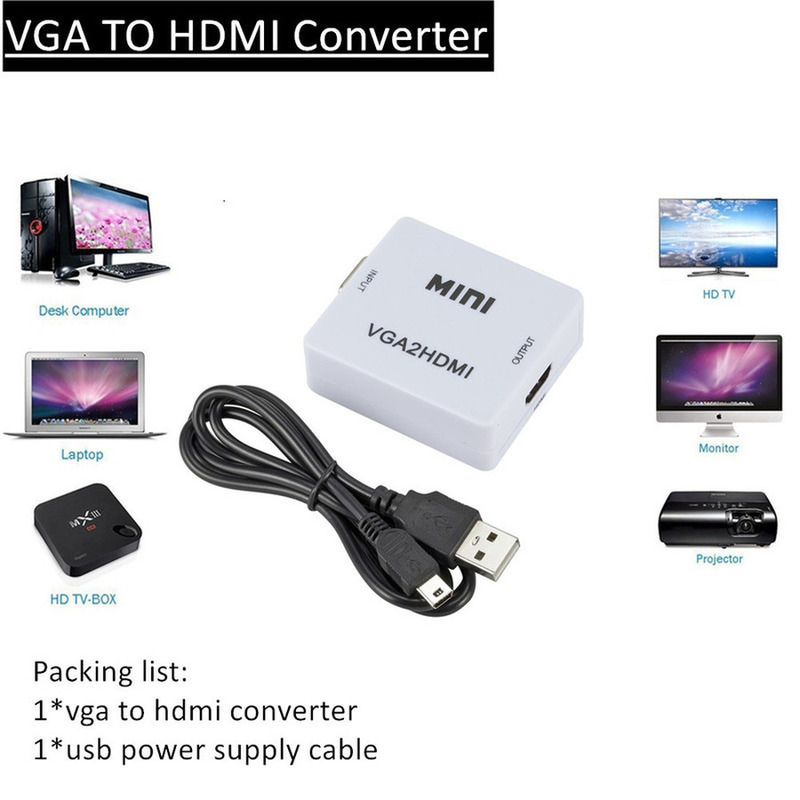 VGA To HDMI-Compatible Video A - đánh giá và giá Hdmi Vga Adapter