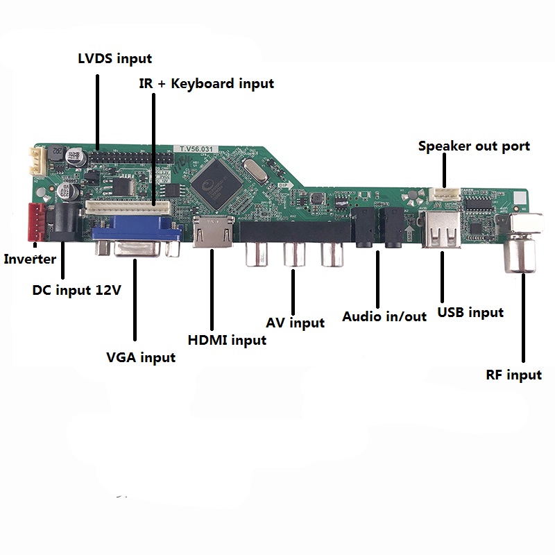 TV56 controller board kit with - đánh giá và giá Hdmi Vga Adapter
