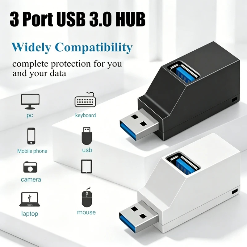 USB 3.0 2.0 Rotatable 3 Ports  - đánh giá và giá Laptop Accessories Hub