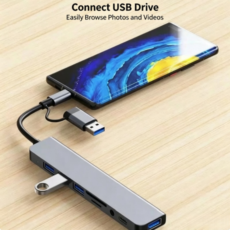 Dual-Head Type-C 8-in-1 Multi- - đánh giá và giá Laptop Accessories Hub