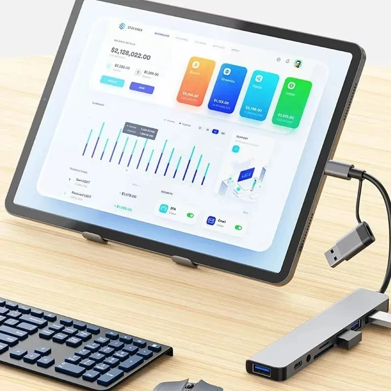 8 in 1 USB C Hub USB Splitter  - đánh giá và giá Laptop Accessories Hub