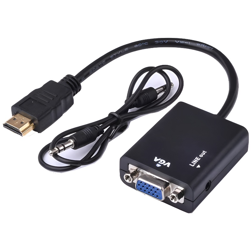HDMI-compatible to VGA With Au - đánh giá và giá Hdmi Vga Adapter