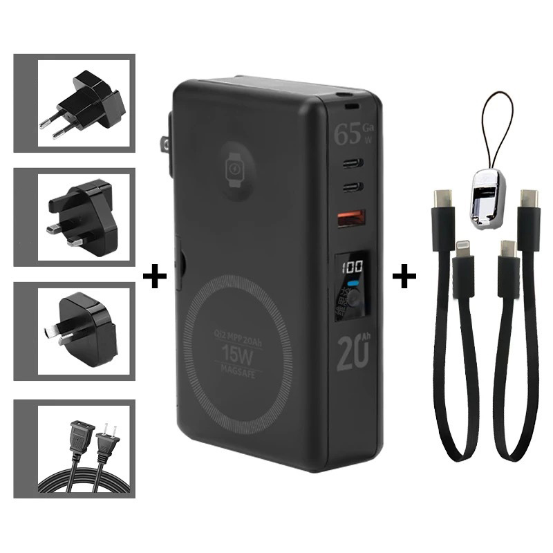 65W GaN USB C Charger Power Ba - đánh giá và giá Laptop External Accessories