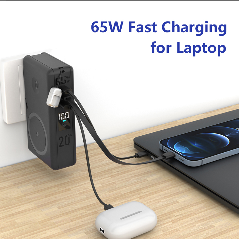 65W GaN USB C Charger Power Ba - đánh giá và giá Laptop External Accessories