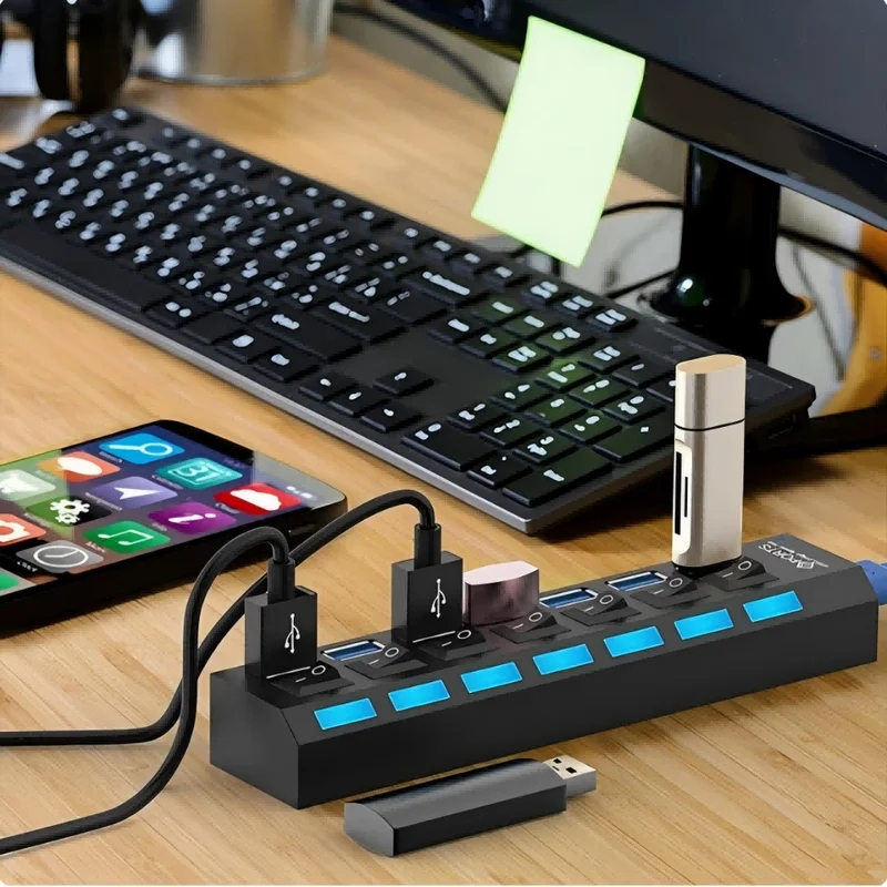 USB 2.0 Hub đa USB Splitter cổ - đánh giá và giá Laptop Accessories Hub