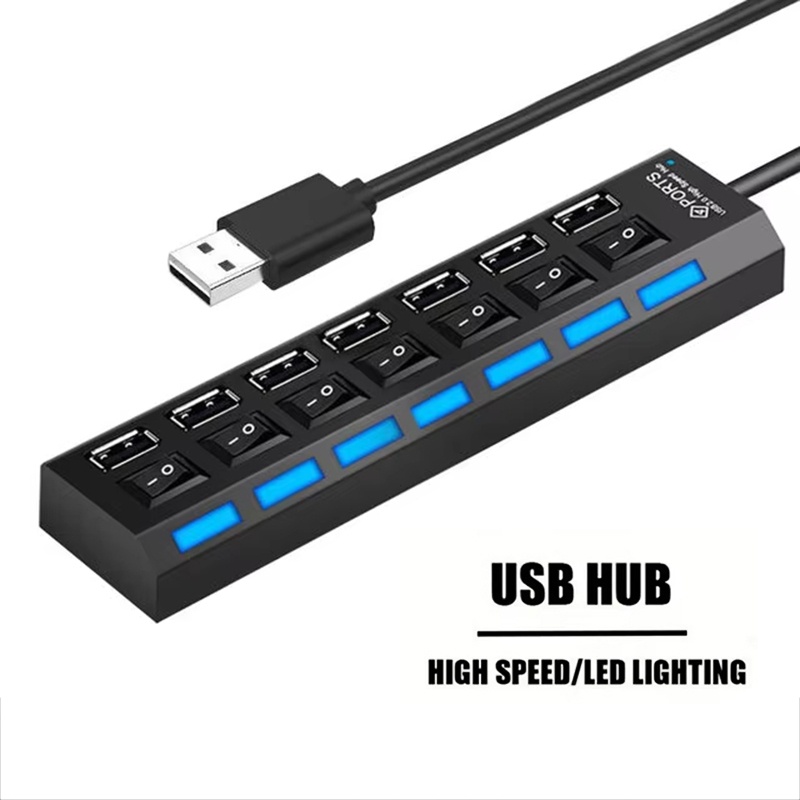 7 Port USB 2.0 Hub Splitter Fo - đánh giá và giá Laptop Accessories Hub