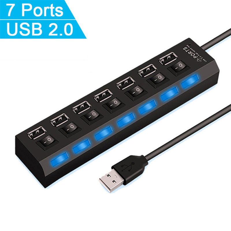 7 Port USB 2.0 Hub Splitter Fo - đánh giá và giá Laptop Accessories Hub