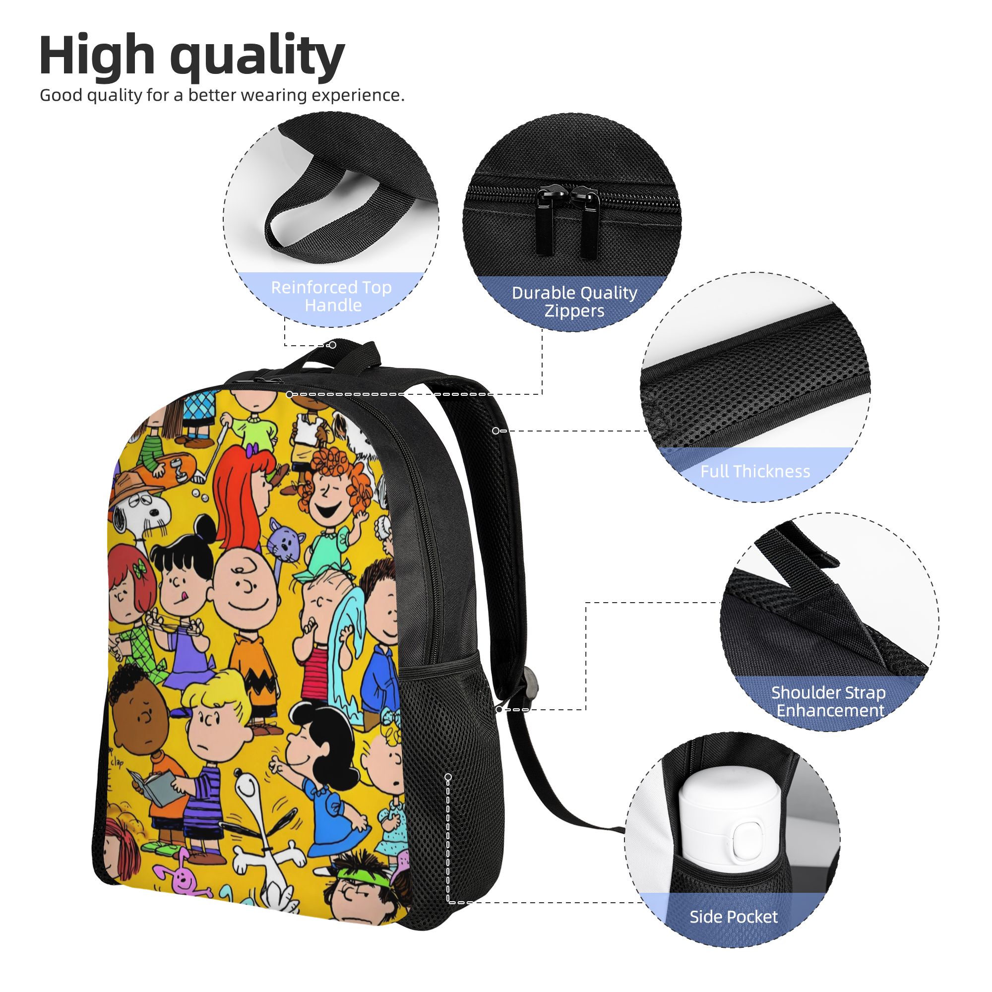 Snoopy Peanuts Fashion Backpac - đánh giá và giá Laptop Accessories Bag For Men