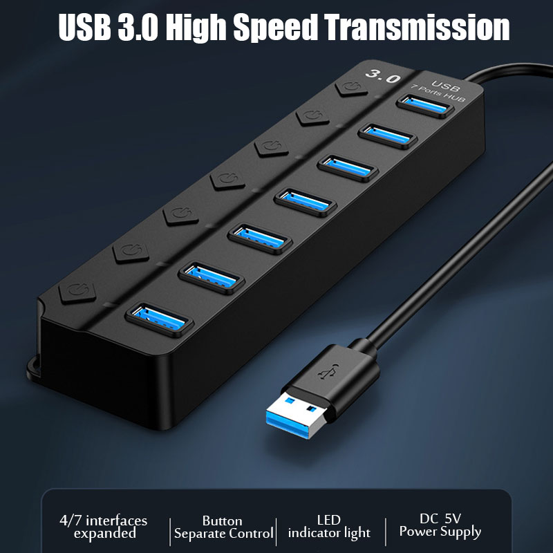 USB 3.0 Power Adapter 4/7 Port - đánh giá và giá Laptop Accessories Hub