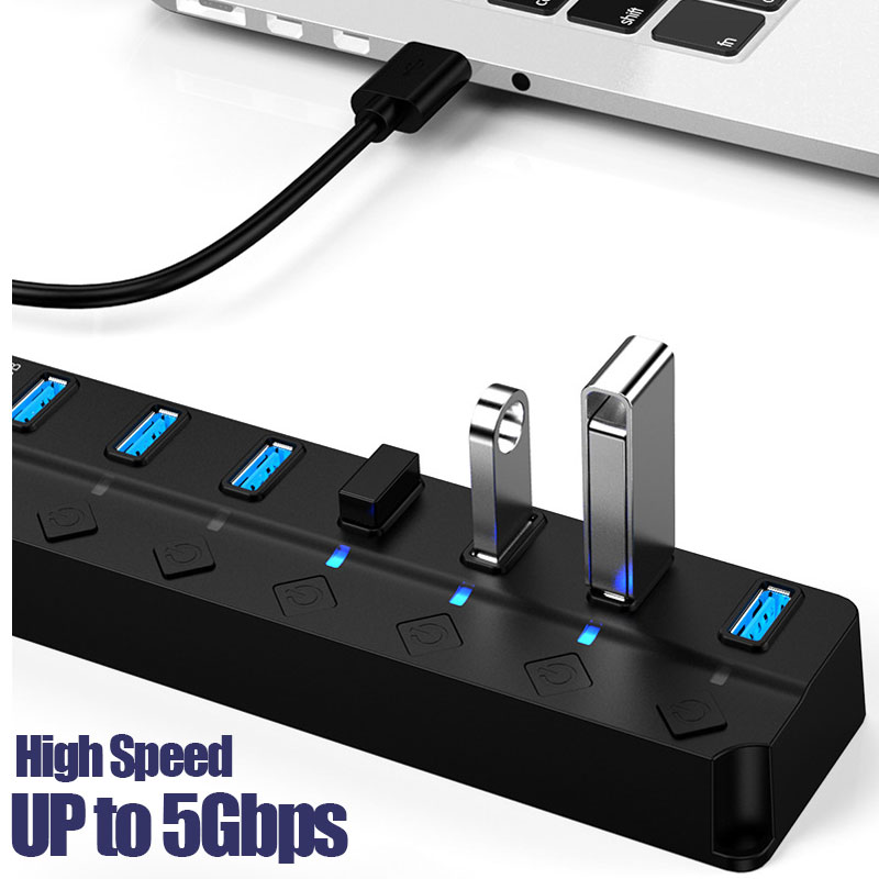 USB 3.0 Power Adapter 4/7 Port - đánh giá và giá Laptop Accessories Hub