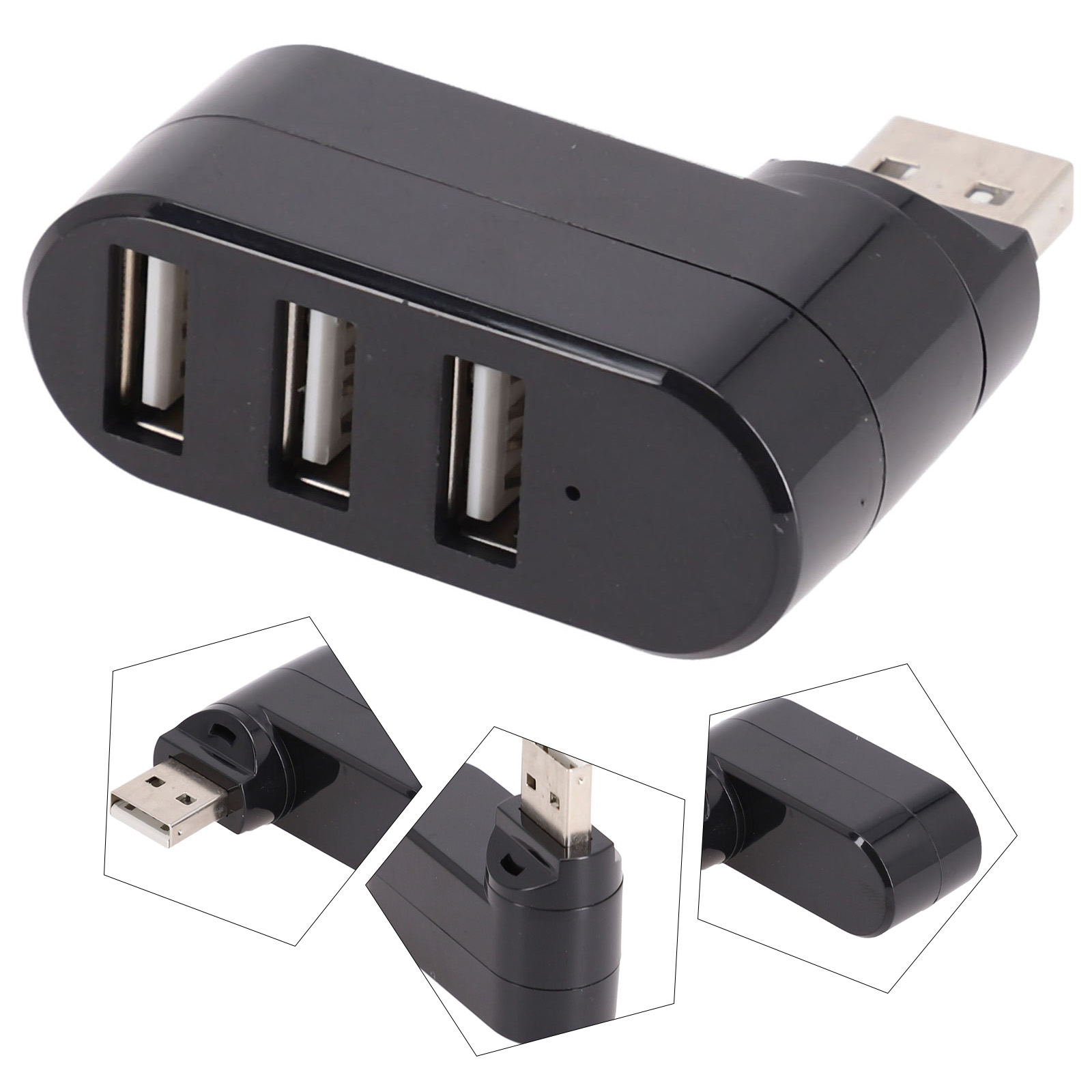 1pc 3 Port USB 2.0 Rotating Sp - đánh giá và giá Laptop Accessories Hub