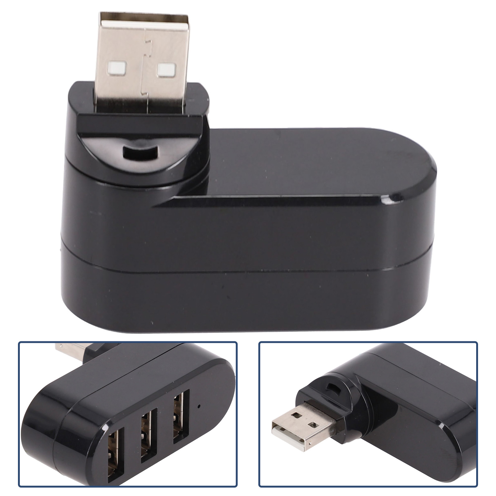 1pc 3 Port USB 2.0 Rotating Sp - đánh giá và giá Laptop Accessories Hub