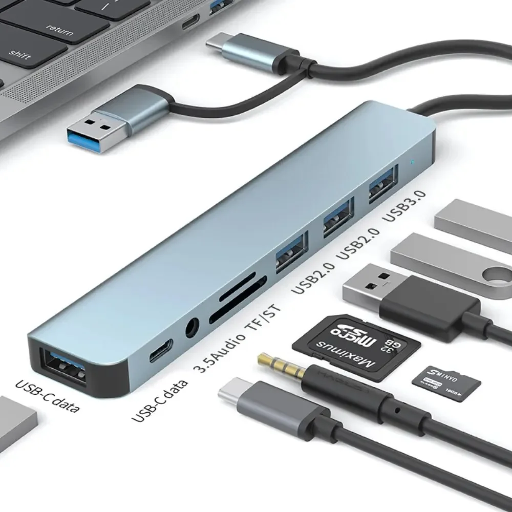 8 In 2 USB-C Hub With 3.0 SD/T - đánh giá và giá Laptop Accessories Hub