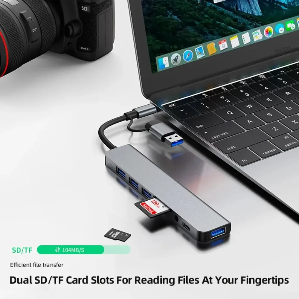 8 In 2 USB-C Hub With 3.0 SD/T - đánh giá và giá Laptop Accessories Hub