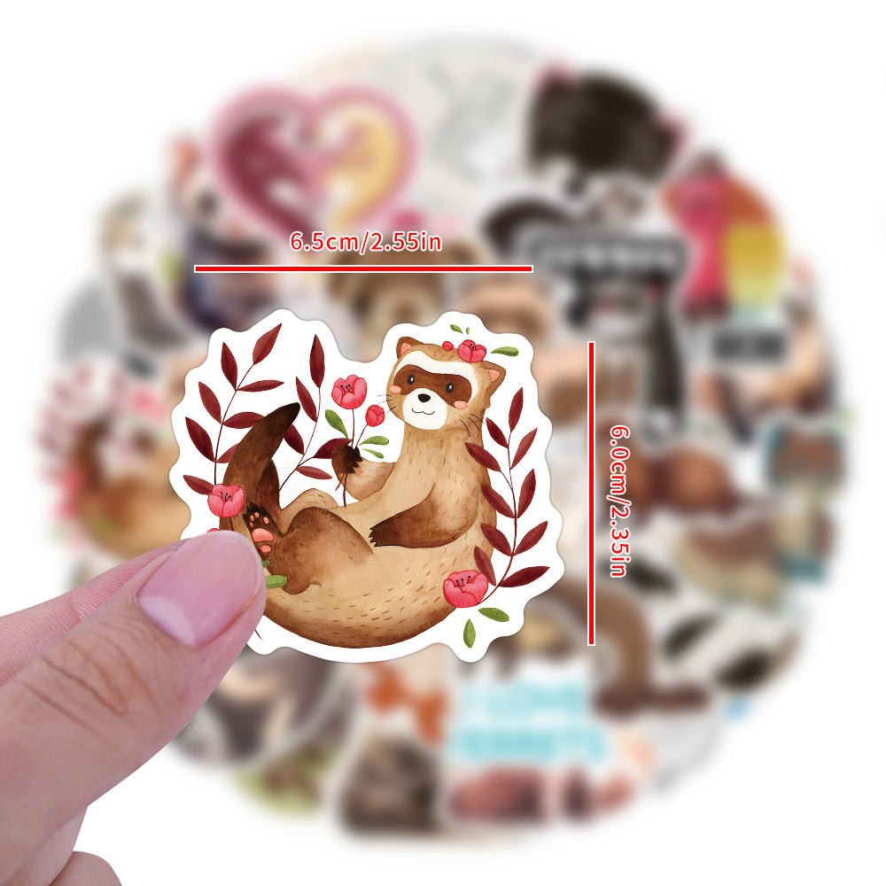 10/30/50/100pcs Kawaii Ferret  - đánh giá và giá Laptop Accessories Cool