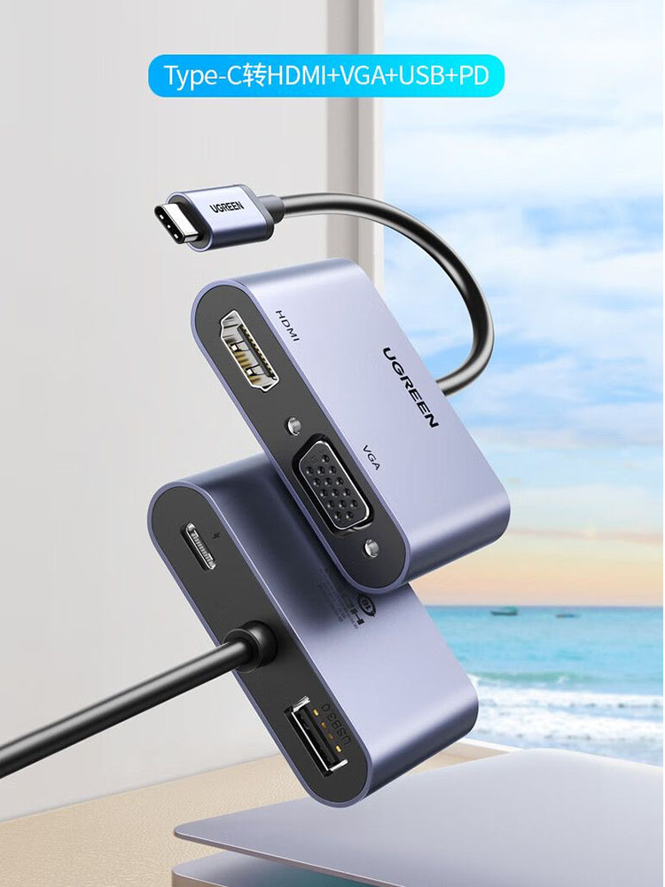 UGREEN USB C Hub Type-C to HDM - đánh giá và giá Hdmi Vga Adapter